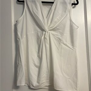 Seraphine White Twist Front Blouse